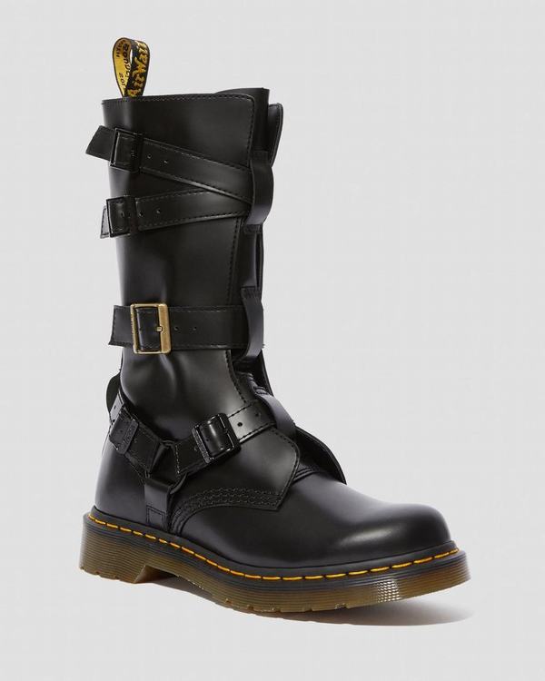 Dr Martens Dámské Vysoké Boty Blake Tall Černé, CZ-328709